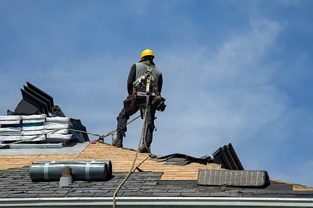 Professional Flat Roof Repair technician working in D'Iberville, MS